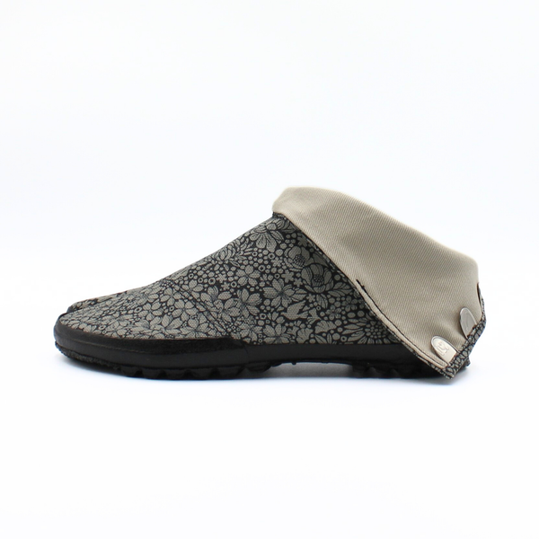 Left side of black Tabi Shoes 