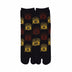 Front view of long black Tabi Socks " Nara Daibutsu "