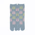 Front view of long dull blue Tabi Socks " Nara Daibutsu "