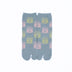 Front view of long dull blue Tabi Socks " Nara Daibutsu "– children's 