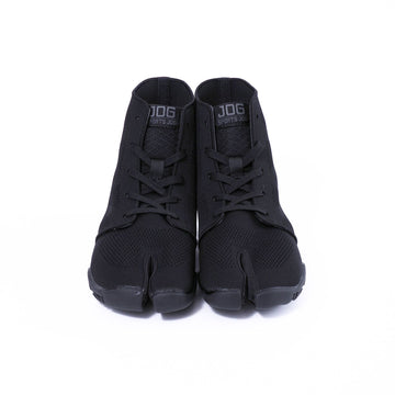 Front view of black Tabi Shoes "SPORTS JOG Ⅱ"
