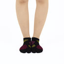 Person wearing short black Tabi Socks " Ajisai ", front view