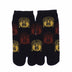 Front view of short black Tabi Socks " Nara Daibutsu "