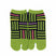 Front view of short green Tabi Socks " Sankuzushi "