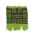 Front view of short green Tabi Socks " Sankuzushi "
