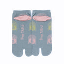 Back view of short dull blue Tabi Socks " Nara Daibutsu "