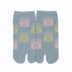 Front view of short dull blue Tabi Socks " Nara Daibutsu "