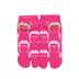 Front view of short pink Tabi Socks " Kamakura Daibutsu "
