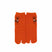 Front view of long orange Tabi Socks " Pixel Shika "– children's size