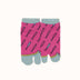 Front view of short pink Tabi Socks " Shirasu2 "