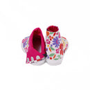 Back view of pink Tabi Shoes " SUN GARDEN "