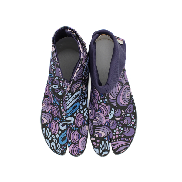 Top view of orange Tabi Shoes 