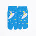 Front view of short blue Tabi Socks " Surfer "– children's size