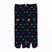 Front view of long black Tabi Socks " Shika & Wa "