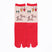 Front view of long red Tabi Socks " Nara-e "