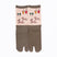 Front view of long green Tabi Socks " Nara-e "