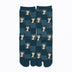 Front view of long green Tabi Socks " Shika Nozoku "