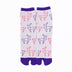 Front view of long beige Tabi Socks " Shika Origami "