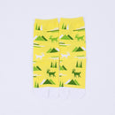 Front view of long yellow Tabi Socks " Mikasayama "– children's size
