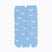 Front view of long blue Tabi Socks " Shika Hashiru "