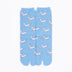 Front view of long blue Tabi Socks " Shika Hashiru "