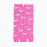 Front view of long pink Tabi Socks " Shika Hashiru "