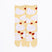 Front view of long yellow Tabi Socks " Hato "
