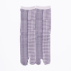Front view of long purple Tabi Socks " Hyoshigi "