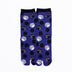 Front view of long navy Tabi Socks " Maneki Neko "