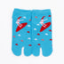 Front view of short light blue　Tabi Socks " Surfer"