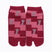 Front view of short dark red Tabi Socks "Shika Nozoku"