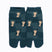 Front view of short green Tabi Socks "Shika Nozoku"