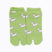 Front view of short green Tabi Socks " Shika Hashiru "