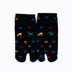 Front view of short black Tabi Socks " Shika & Wa "