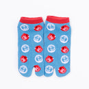 Front view of short light blue Tabi Socks " Tai "