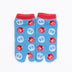 Front view of short light blue Tabi Socks " Tai "
