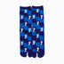 Front view of long blue Tabi Socks " Shika Nozoku "