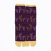 Front view of long purple Tabi Socks " Shika Origami "