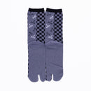 Back view of long gray Tabi Socks " Tonbo & Ichimatsu "
