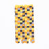 Front view of long yellow Tabi Socks " Chigiri-e "