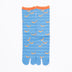 Front view of long light blue Tabi Socks " Shirasu "