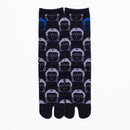Front view of long black Tabi Socks " Kamakura Daibutsu "