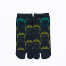 Front view of short green Tabi Socks " Kamakura Daibutsu "