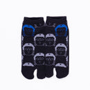 Front view of short black Tabi Socks " Kamakura Daibutsu "