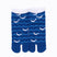 Front view of short blue Tabi Socks "Shirasu"