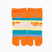 Front view of short orange Tabi Socks " Densha "