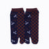 Front view of short navy Tabi Socks " Tonbo & Ichimatsu "