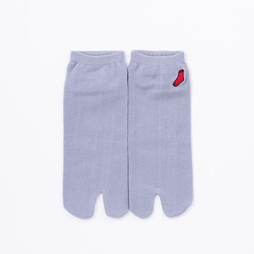 Front view of short gray Tabi Socks "TABI-JI"