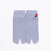 Front view of short gray Tabi Socks "TABI-JI"