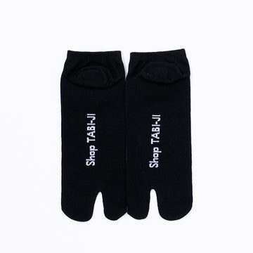 Back view of short black Tabi Socks "TABI-JI"